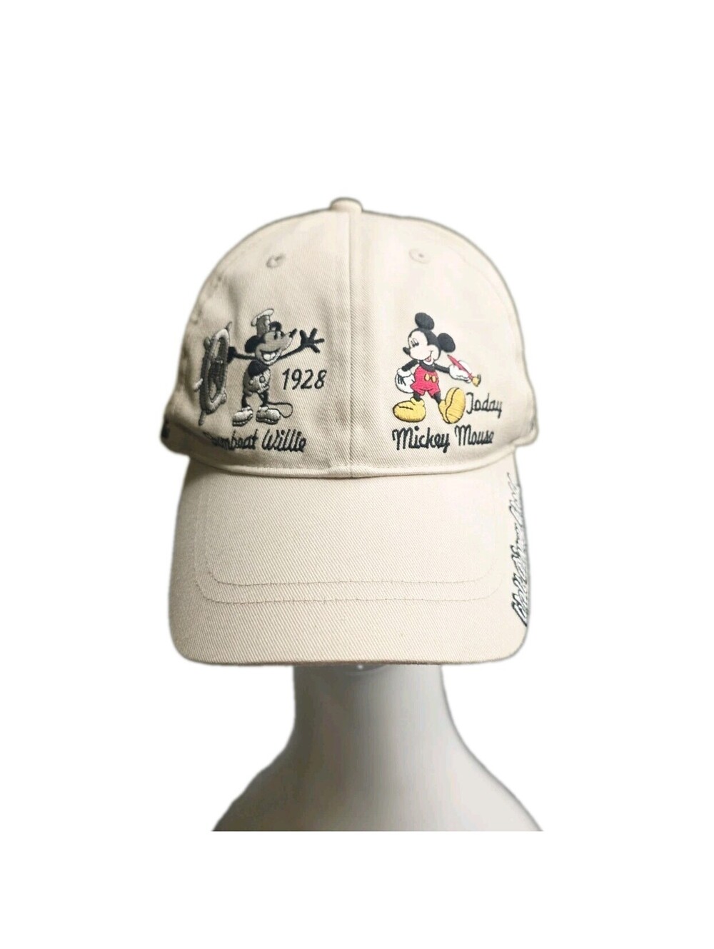 Disney World Hat Cap Strap Back Mickey Mouse Decades Steam Boat Willie One Size